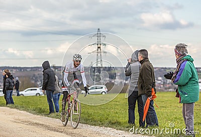 The Cyclist Frank Schleck - Paris-Nice 2016 Editorial Stock Photo